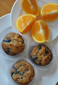 Orange Blueberry Paleo Muffins