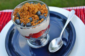 Red White and Blue Healthy Parfait